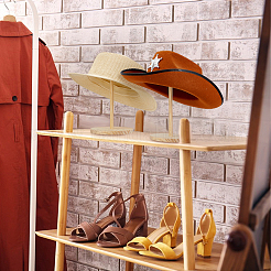 Wood Hat Display Stands&nbsp;ODIS-WH0078-33A