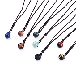 Natural & Synthetic Mixed Stone Pendant Necklaces&nbsp;NJEW-P241-A