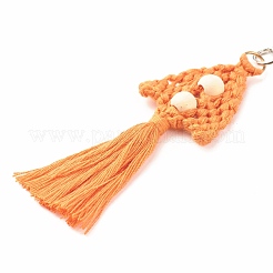 Polycotton(Polyester Cotton) Tassel Keychain&nbsp;KEYC-JKC00315