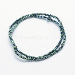 Electroplate Glass Beads Strands&nbsp;X-EGLA-J144-FP-A05