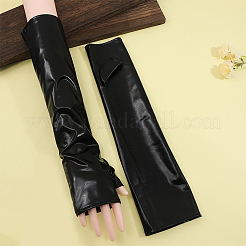 Polyester Long Fingerless Gloves&nbsp;AJEW-WH20018-117B