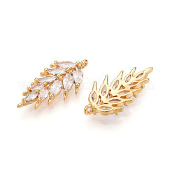 Brass Micro Pave Cubic Zirconia Pendants&nbsp;X1-KK-N261-95B-G