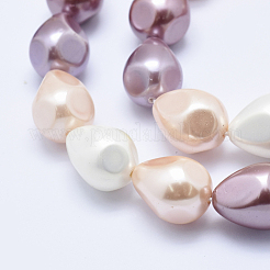 Electroplate Shell Pearl Beads Strands&nbsp;BSHE-G006-10