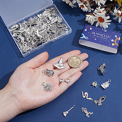 88Pcs 11 Styles Magic Theme Tibetan Style Alloy Pendants&nbsp;TIBEP-SC0003-62