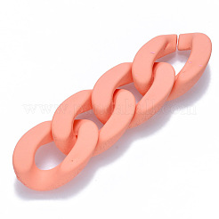 Opaque Spray Painted Acrylic Linking Rings&nbsp;OACR-S036-001B-I02