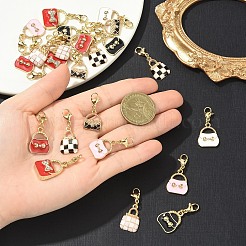 24Pcs 8 Styles Alloy Enamel Pendant Decorations&nbsp;HJEW-YW00231