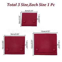 3Pcs 3 Styles Microfiber Flip Jewelry Bags&nbsp;ABAG-AR0001-06A