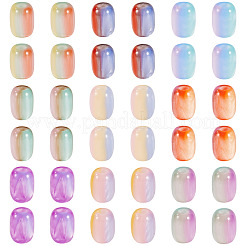 36Pcs 9 Colors Triple Color Resin European Beads&nbsp;RESI-TA0004-41