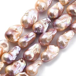 Natural Nucleated Pearl Beads Strands&nbsp;PEAR-B004-15M-06C