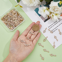80Pcs Alloy Crystal Rhinestone Connector Charms&nbsp;ALRI-DC0001-04