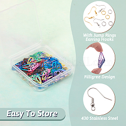 DIY Filigree Butterfly Wing Dangle Earring Making Kit&nbsp;DIY-TA0005-02