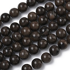 Natural Wood Lace Stone Wooden Jasper Beads Strands&nbsp;G-K365-F03-8mm