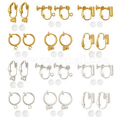 Brass Clip-on Earrings Findings&nbsp;KK-TA0007-66