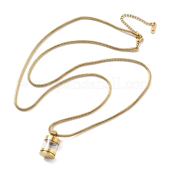 304 Stainless Steel Openable Empty Glass Bottle Pendant Necklaces&nbsp;NJEW-V001-08G