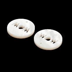 Natural White Shell Pendants&nbsp;SSHEL-L018-003C