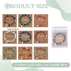 Gemstone Round Bead Bracelets&nbsp;BJEW-UN00039