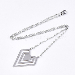 Non-Tarnish 201 Stainless Steel Pendant Necklaces&nbsp;LS-NJEW-T009-JN106-1-40