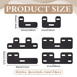 24Pcs 6 Styles Acrylic ID Badge Holder&nbsp;DIY-FG0007-42B