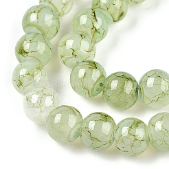 Baking Paint Glass Bead Strands&nbsp;DGLA-N004-6mm-01