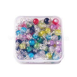 Baking Paint Crackle Glass Pendant&nbsp;CCG-KS0001-01