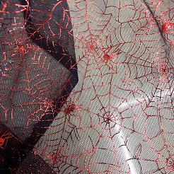 Polyester Spider Web Deco Mesh&nbsp;DIY-WH20049-45B-01