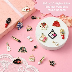 20Pcs 20 Styles Alloy Enamel Pendants&nbsp;ENAM-YW0003-91