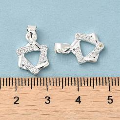 Brass Cubic Zirconia Pendant&nbsp;KK-K273-07S