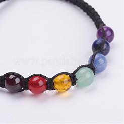 Natural Gemstone Beads Braided Bracelets&nbsp;BJEW-JB02949