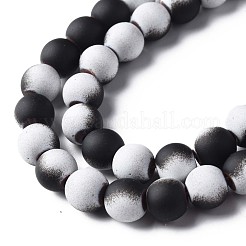 Spray Painted Non-magnetic Synthetic Hematite Beads Strands&nbsp;G-N337-01F
