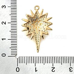 Brass Micro Pave Clear Cubic Zirconia Pendants&nbsp;KK-U065-13G