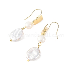 Natural Pearl Dangle & Drop Earrings&nbsp;EJEW-JE07425