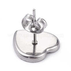 Stainless Steel Stud Earring Findings&nbsp;STAS-WH0015-06P