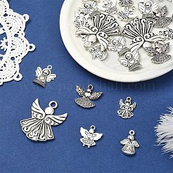 30Pcs 6 Styles Tibetan Style Alloy Pendants&nbsp;TIBEP-YW0012-41