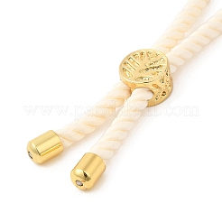 Twisted Nylon Cord Silder Bracelets&nbsp;DIY-B066-03G-20