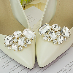 Elegant Alloy Rhinestone Detachable Shoe Buckle Clips&nbsp;AJEW-FG0002-31