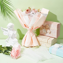 Polyester Flower Bouquet Wrapping Mesh Paper&nbsp;SRIB-WH0011-214C