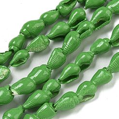Spray Painted Natural Spiral Shell Beads Strands&nbsp;BSHE-G039-08