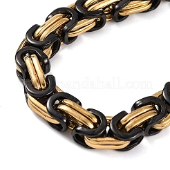 201 Stainless Steel Byzantine Chain Bracelets&nbsp;BJEW-B078-60GEB