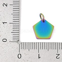 Ion Plating(IP) 304 Stainless Steel Stamping Blank Tag Charms&nbsp;LS-STAS-I311-23RC