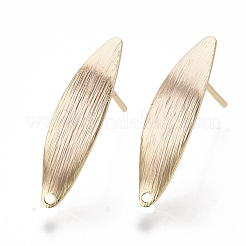 Brass Stud Earring Findings&nbsp;KK-T055-029G-NF