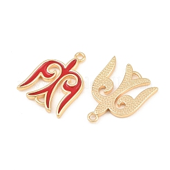 Brass Enamel Connector Charms&nbsp;KK-CBA6818-01G-01