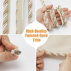 12.5M Polyester Twist Lip Cord Trim&nbsp;OCOR-WH0105-005C