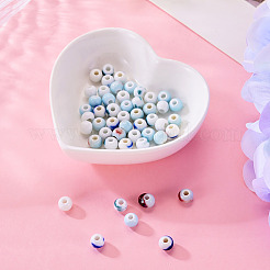 50Pcs 5 Colors Handmade Porcelain Beads&nbsp;PORC-TADJ0001-06A