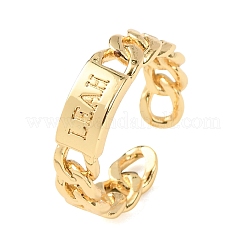 Brass Cuff Open Rings for Women&nbsp;RJEW-A098-03G