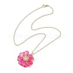 Glass Pendant Necklaces&nbsp;NJEW-MZ00112-08