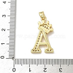 Brass Micro Pave Cubic Zirconia Pendants&nbsp;KK-I382-02G
