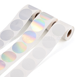 3 Rolls 3 Styles Vinyl Plastic Printable Holographic Stickers&nbsp;OFST-TA0001-10A
