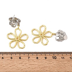 Brass Stud Dangle Earrings&nbsp;EJEW-G471-18GP