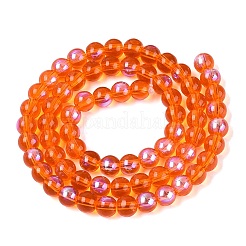 Transparent Electroplate Glass Beads Strands&nbsp;EGLA-Q132-6MM-01A-14