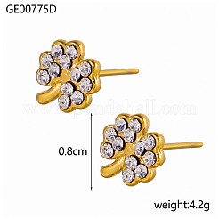 304 Stainless Steel Stud Earrings&nbsp;STAS-OY003-59G